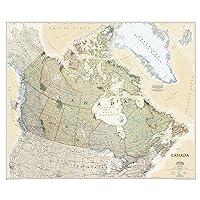 National Geographic Canada Wall Map - Executive - Laminated (38 x 32 in) (National Geographic Reference Map)
