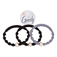 Goody Ouchless Forever Elastics - 3 Count, Winter Solstice Collection - Hair Accessories for Men, Women, Boys & Girls to Style With Ease and Keep Your Hair Secured - Pain-Free For All Hair Types