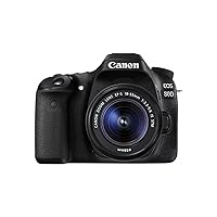 Canon EOS 80D Digital SLR Kit with EF-S 18-55mm f/3.5-5.6 Image Stabilization STM Lens - Black (Renewed)
