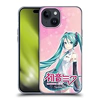 Head Case Designs Officially Licensed Hatsune Miku Star Graphics Soft Gel Case Compatible with Apple iPhone 15