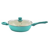 IMUSA USA Teal 4Qt Forged Jumbo Cooker with Ceramic Nonstick, 4 Quart