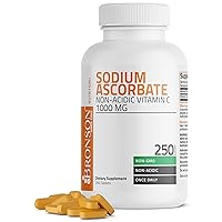 Sodium Ascorbate Non Acidic Vitamin C 1000 Mg Tablets - Gentle On The Stomach - Immune System Booster - Powerful Antioxidant - Non GMO Vitamin C Supplement, 250 Count