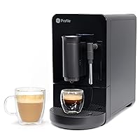 Automatic Espresso Machine + Milk Frother | Brew in 90 Seconds | 20 Bar Pump Pressure for Balanced Extraction | Five Adjustable Grind Size Levels | WiFi Connected for Customization | Black