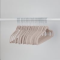 Honey-Can-Do 25-Pack Slim-Profile Non-Slip Velvet, Dusty Pink Hanger, 25