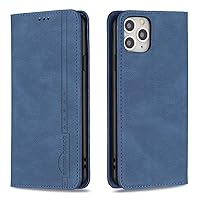 XYX Wallet Case for iPhone 11 Pro, [RFID Blocking] PU Leather Case Flip Folio Cover with Hidden Magnetic Closure for iPhone 11 Pro 5.8 Inch, Blue