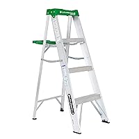 Louisville Ladder 4-Foot Aluminum Step Ladder, 225-Pound Capacity, AS4004,Silver