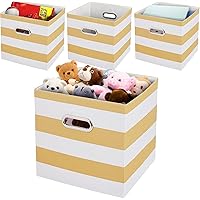 EXTREE Cube Storage Bins 11×11x11 Collapsible Foldable Cubby Bins Fabric Baskets Cubbies Storage Cubes for Closet Organizer