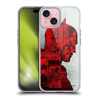 Head Case Designs Officially Licensed The Batman Collage Neo-Noir Graphics Soft Gel Case Compatible with Apple iPhone 15 and Compatible with MagSafe Accessories