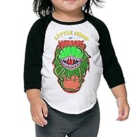 Little Shop of Horrors Audrey 2 Unisex Kids Organic Toddler 3/4 Sleeve Baseball Tee Black
