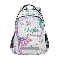 Mermaid Girl Backpacks Travel Laptop Daypack School Book Bag for Men Women Teens Kids