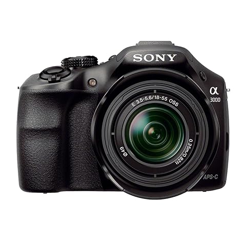 Sony ILCE3000KB a3000 E-Mount Systemkamera im SLR GehÃ¤use (20 Megapixel, Exmor APS-C CMOS Sensor, 7,6 cm (3 Zoll) LCD-Display, Live View, Full HD Video) inkl. E 18-55mm OSS Objektiv schwarz