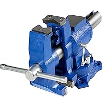VEVOR Bench Vise 6 Inch, Double Swivel Rotating Heavy Duty Vise Head/Body Rotates 360°,Pipe Vise Bench Vices 30Kn Clamping Force,for Clamping Fixing Equipment Home or Industrial Use