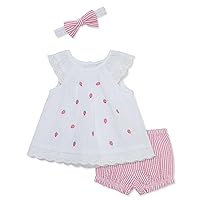 Little Me Clothes for Baby Girls' Sunsuit and Headband Set, 3-12 Months