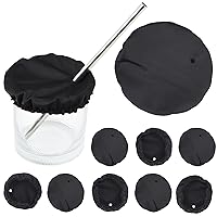 [10-Pack] Drink Covers for Alcohol Protection - Fabric Drink Protector for Men & Women - Wine Glass Covers to Prevent Your Drink Getting Spiked - Black Cup Covers For Drinks - Drink Covers for Glasses