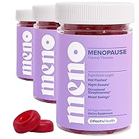MENO Gummies for Menopause, 30 Servings (Pack of 3) - Hormone-Free Menopause Supplements for Women with Black Cohosh & Ashwagandha KSM-66 - Helps Alleviate Hot Flashes, Night Sweats, & Mood Swings
