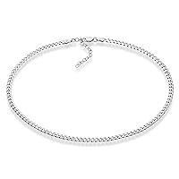 Miabella 18K Gold Over Silver Italian Singapore Bead Chain Station Necklace for Women Teen, Made in Italy
