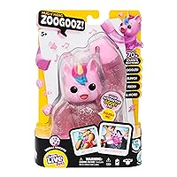 Little Live Pets Hug n' Hang Zoogooz - Uoolla Unicorn. Interactive Electronic Squishy Stretchy Toy Pet with 70+ Sounds & Reactions. Stretch, Squish & Link Their Hands. Display Them & Hang Them Around