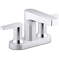 Kohler K-97031-4-CP Taut Bathroom Sink Faucets, Centerset, Polished Chrome