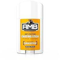 Anti Chafing Stick, Reduces Body, Thigh, Chest Chafe, Rubbing & Irritation with Shea Butter and Almond Oil, 1.7oz