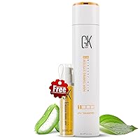 GK HAIR Global Keratin 100% Organic Argan Oil Anti Frizz Serum (10 ML) pH+ Pre-Treatment Clarifying Shampoo 300 ML