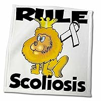 3dRose Rule Scoliosis Awareness Ribbon Cause Design - Towels (twl-116119-3)