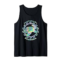 Upper Sugarloaf Key Florida Vacation Colorful Tribal Turtle Tank Top
