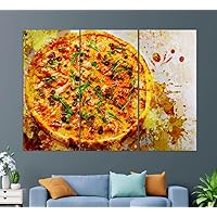 Kitchen Wal, Pizza Canvas Print, Pizza Wall Art, Pizza Paintingl Decor, Restaurant Décor