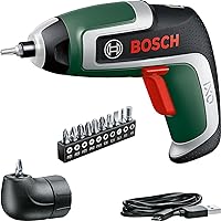 Bosch Home and Garden IXO Cordless Screwdriver (7th Generation, 3.6V, 2.0Ah, 5.5Nm, with Micro USB Cable, Includes Angle Attachment, Screws up to 190 Screws, in Box) - Amazon Edition
