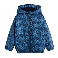 Little Boys Fleece Lined Jacket Jacket Raincoat Rain Coats Windbreaker Blue Leaf 5 Coat