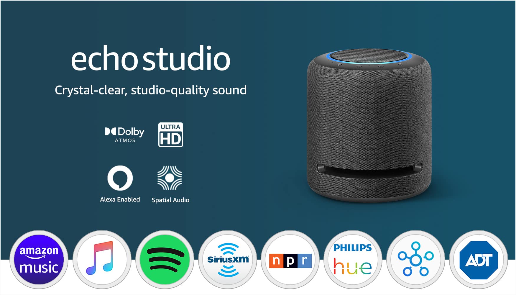 Mua Echo Studio | Our best-sounding smart speaker ever - With Dolby Atmos,  spatial audio processing technology, and Alexa | Charcoal trên Amazon Mỹ  chính hãng 2023 | Fado