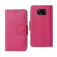 Reiko Samsung S7 Wallet Case 3-in-1 Zebra Pattern - Retail Packaging - HOT Pink