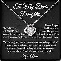 Gifts For Daughter Necklace, Father Daughter Necklace, Gifts From Mom, Gifts For Daughter From Dad, Daughter Necklaces From Mom, Daughter Jewelry Valentine Necklace, To My Badass Daughter
