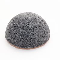 Konjac Facial Sponge Set - 100% Natural Great for Sensitive, Oily & Acne Prone Skin -Best Beauty Facial Scrub for gentle deep cleaning & exfoliation (2 Charcoal Sponges Included!)