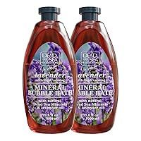 Dead Sea Collection Bubble Bath for Women and Men - with Lavender Oil and Pure Minerals - Nourishing and Moisturizing Skin - Pack of 2 (67.6 fl.oz)