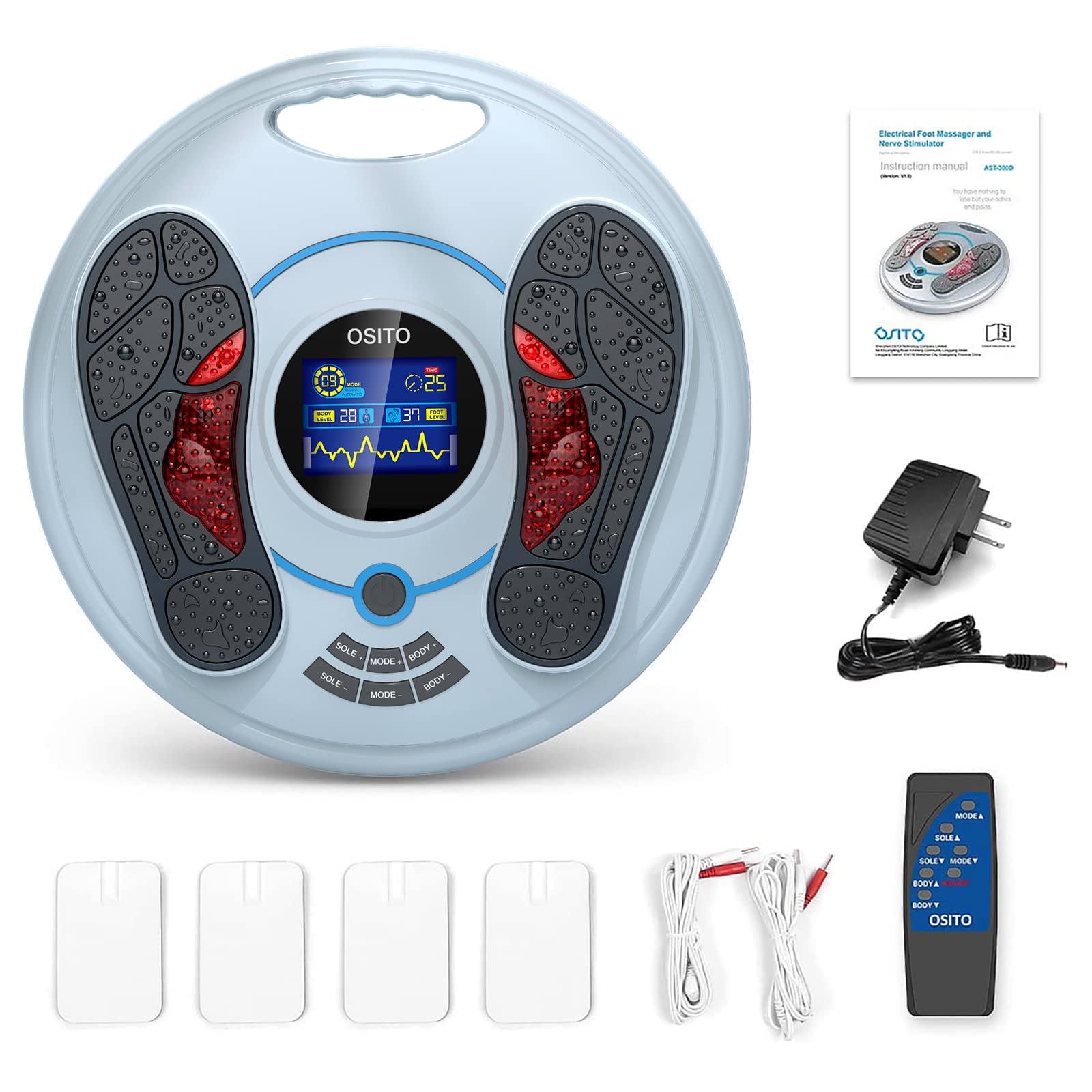 EMS & TENS Foot Circulation Devices- Electric Foot Stimulator Massager  Promoter - FSA or HSA Eligible, Boosting Circulation, Alleviate Pain and  Aching Feet, Legs and Ankles