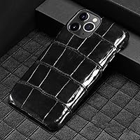 Crocodile patternLeather Phone Case for iPhone 13 Pro Max 12 Pro Max 12 Mini 11 Pro Max SE 2020 X XS Max XR Luxury Cover,Black 3,for iPhone SE 2 2020