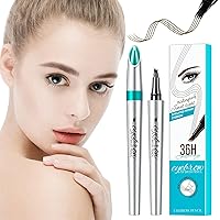 Microblading Eyebrow Pen - Microblade Eyebrow Pen with Upgrade 4-Prong Micro-Fork Tip Applicator - Waterproof Eyebrow Pencil for Easy to Create Natural Eyebrows - Long Lasting, Smudgeproof