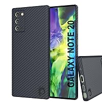 PunkCase Note 20 Carbon Fiber Case [AramidShield Series] Ultra Slim & Light Carbon Skin Made from 100% Aramid Fiber | Military Grade Protection for Your Galaxy Note20 5G (6.7