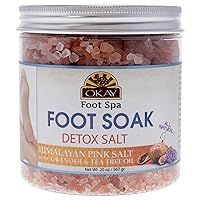 Himalayan Pink Salt Detoxifying Foot Soak With & Tea Tree Oil, lavender, 20 Ounce