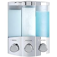 Products 76344-1 Euro Series TRIO 3-Chamber Soap and Shower Dispenser, Chrome