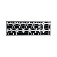 Satechi Slim X2 Bluetooth Backlit Keyboard with Numeric Keypad – Illuminated Keys & Multi-Device Sync – for M2/ M1 MacBook Pro/Air, M2/ M1 iPad Pro/Air, M2 Mac Mini, iMac M1 (Space Grey)