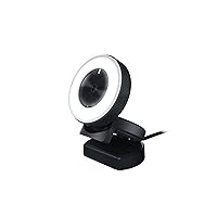 Razer Kiyo Streaming Webcam: 1080p 30 FPS / 720p 60 FPS - Ring Light w/Adjustable Brightness - Built-in Microphone - Advanced Autofocus