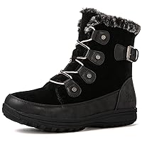 Women's Snow Boots Mid Calf Warm Winter Fashion Boots Comfortable Lace-UpWaterproof Boots Insulated Non-Slip Outdoor Shoes for Women