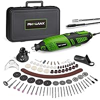 TECCPO Rotary Tool Kit 1.8 Amp, 10000-40000RPM Power Wood Carving Tools with Universal Keyless Chuck and Flex Shaft, 6 Variable Speed- 6 Attachments