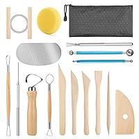 Clay Tools,25 PCS DIY Sculpting Set Ceramics Polymer Clay kit for Pottery  Modeling, Carving,Smoothing & Measuring for Beginner