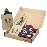 Wine Burgundy Argyle Men's Socks - Groomsmen Wedding Sock Kit with Gift Bags