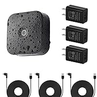 3Pack Power Adapter for Blink XT / XT2 & Blink Outdoor (3rd Gen) XT3, Long and Flat 25 ft/7.5m Weatherproof Cable Continuously Charging Your Blink Security Camera