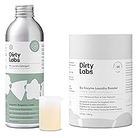 Dirty Labs | Bio-Enzyme Laundry Starter Kit | Signature Detergent (32 Loads) & Bio Enzyme Booster (48 Loads) | Hyper-Concentrated | High Efficiency & Standard Machine Washing | Nontoxic, Biodegradable