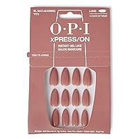 OPI xPRESS/ON Press On Nails, Up to 14 Days of Wear, Gel-Like Salon Manicure, Vegan, Sustainable Packaging, With Nail Glue, Long Neutral Almond Shaped Nails, El Mat-Adoring You
