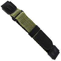 20mm Army Green Nylon Black Leather Fits Timex Mens Sports Watch Band TX644210L